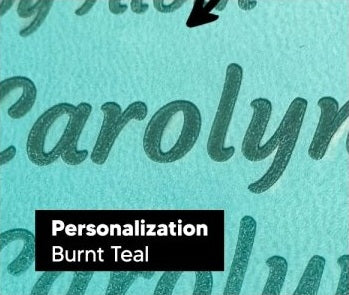 Actual personalization sample for this Bible