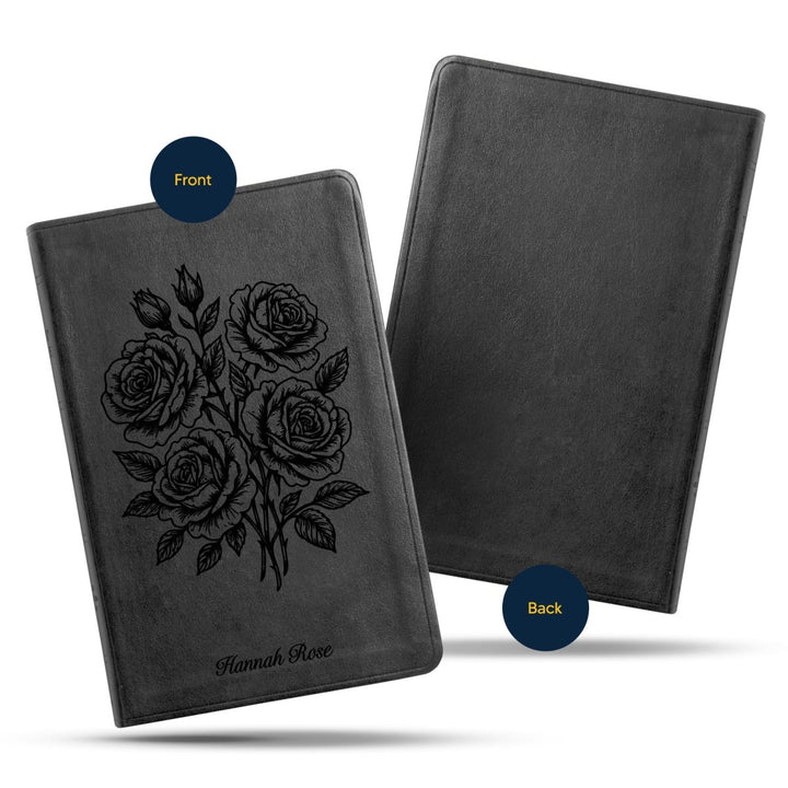 ESV Black Standard Size Thinline Holy Bible Large Print | Roses - Shepherds Shelf