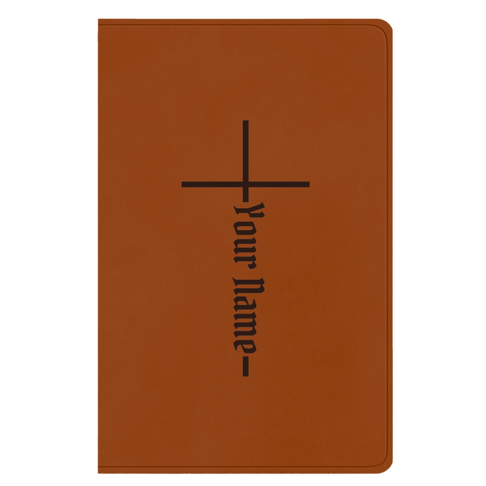 ESV Light Brown Standard Size Holy Bible Large Print | Christian Cross