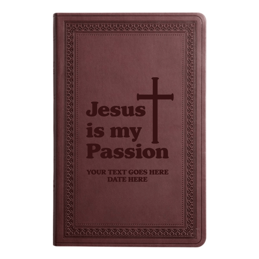 ESV Purple Plum Standard Size Holy Bible Large Print | Jesus is my Passion - Shepherds Shelf