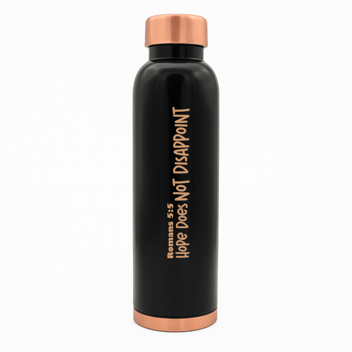 Hope Does Not Disappoint Customized Copper Water Bottle Romans 5:5 and Your Name | Pure Copper | 33 Oz - Shepherds Shelf