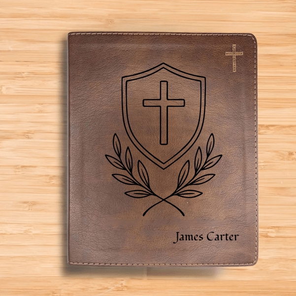 NIV Brown Standard Size Notetaking Holy Bible Medium Print | Armor of God - Shepherds Shelf