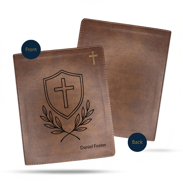 NIV Brown Standard Size Notetaking Holy Bible Medium Print | Armor of God - Shepherds Shelf