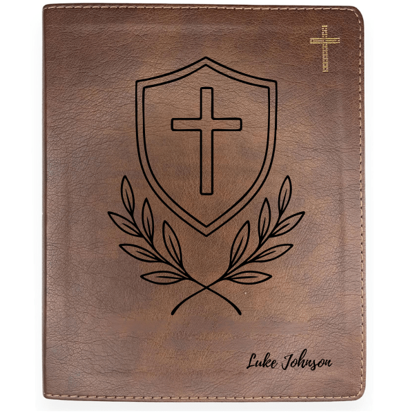 NIV Brown Standard Size Notetaking Holy Bible Medium Print | Armor of God - Shepherds Shelf