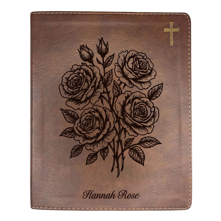 NIV Brown Standard Size Notetaking Holy Bible Medium Print | Roses - Shepherds Shelf