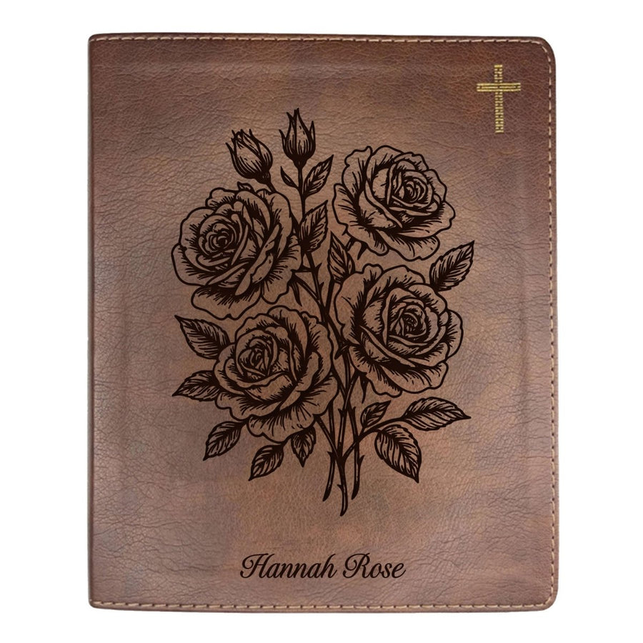 NIV Brown Standard Size Notetaking Holy Bible Medium Print | Roses - Shepherds Shelf