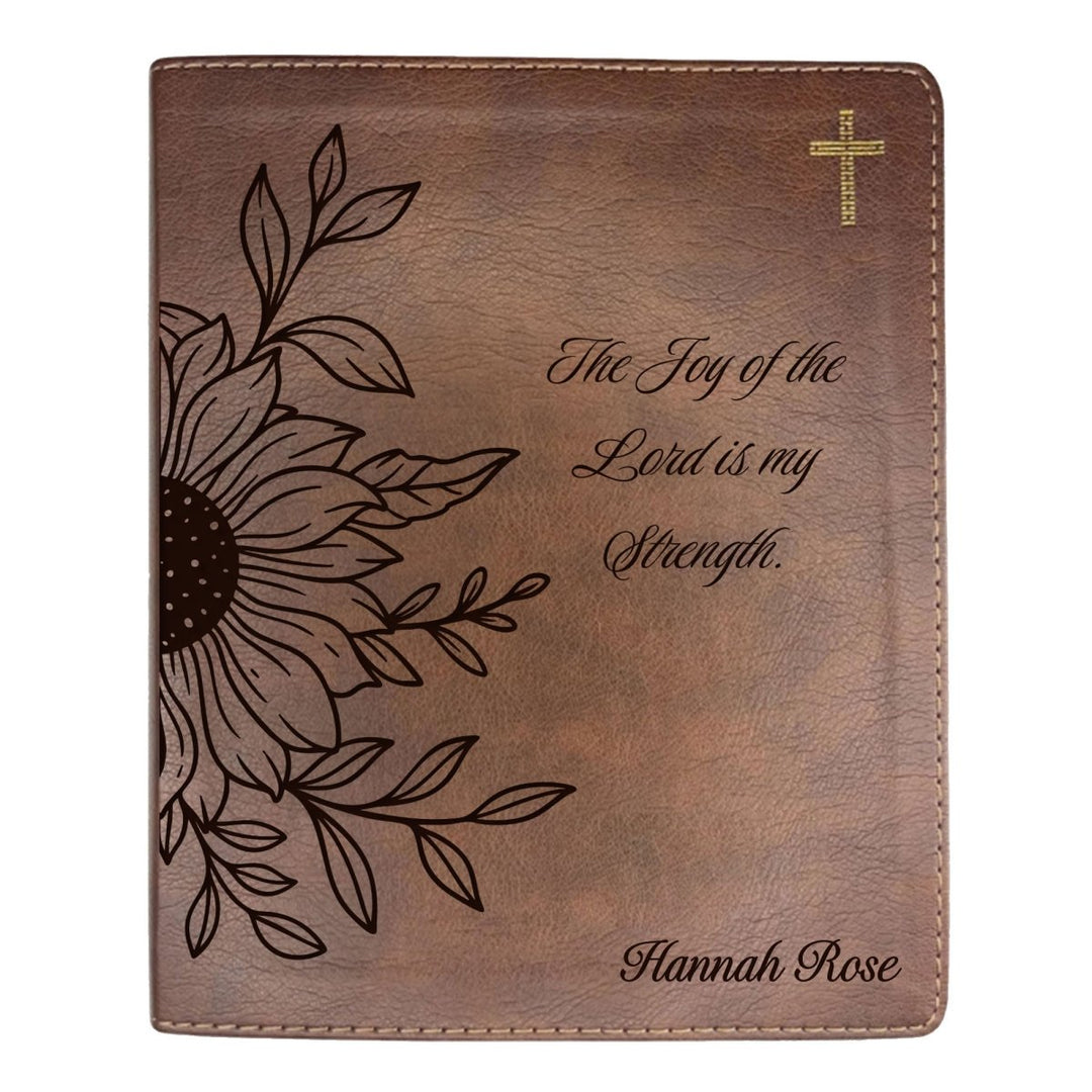 NIV Brown Standard Size Notetaking Holy Bible Medium Print | Sun flower - Shepherds Shelf