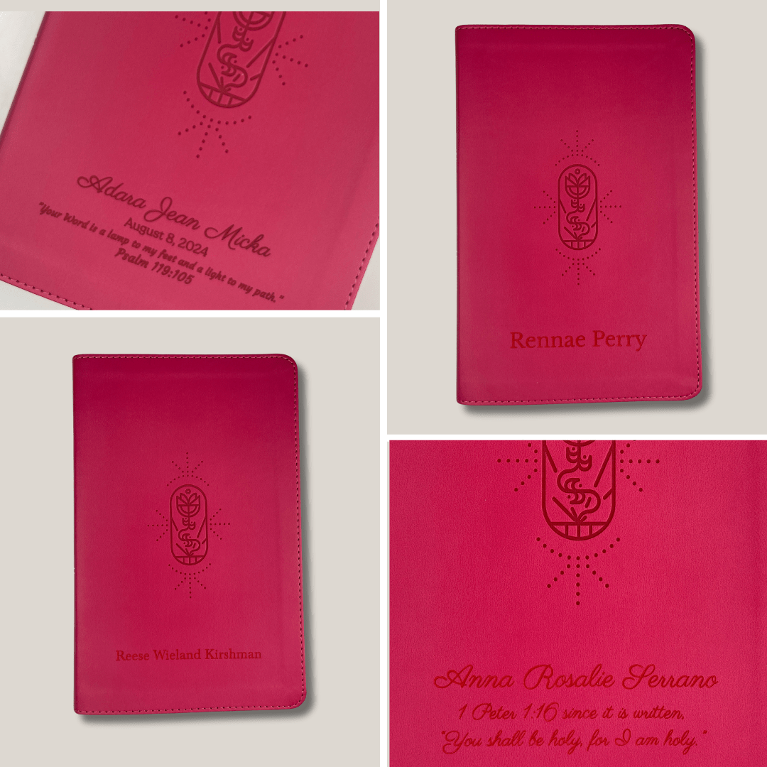 Personalized Berry Pink ESV Compact Kids Bible | Shepherds Shelf - Shepherds Shelf