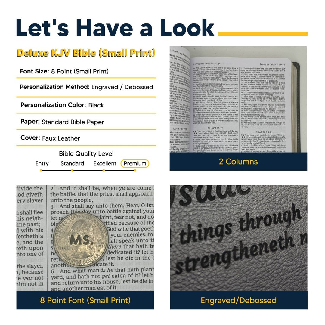 Personalized Black KJV Deluxe Bible | Shepherds Shelf - Shepherds Shelf