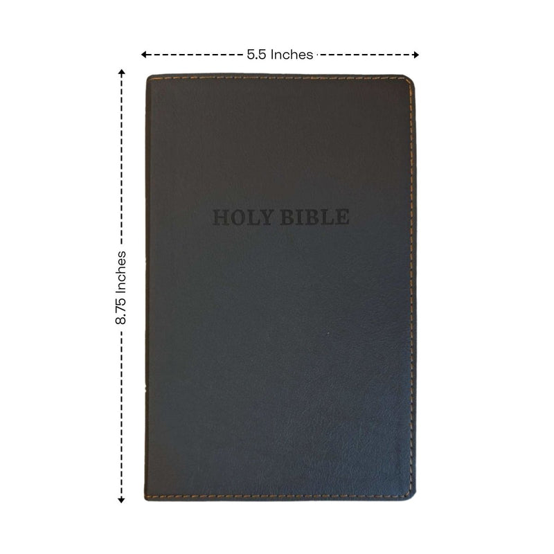 KJV Black Standard Size Deluxe Holy Bible Small Print