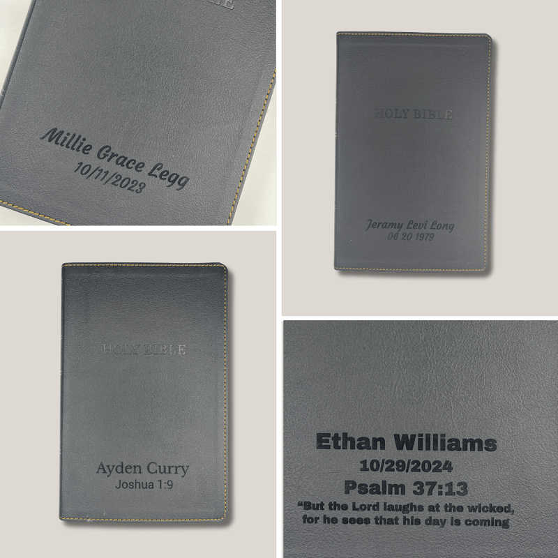 KJV Black Standard Size Deluxe Holy Bible Small Print