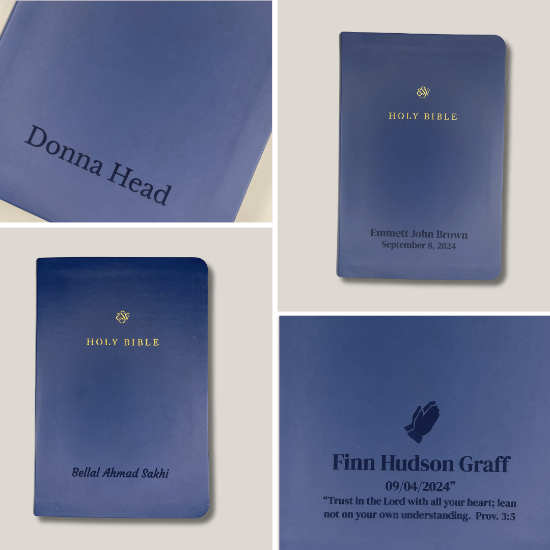 Personalized Blue ESV Bible English Version | Shepherds Shelf - Shepherds Shelf