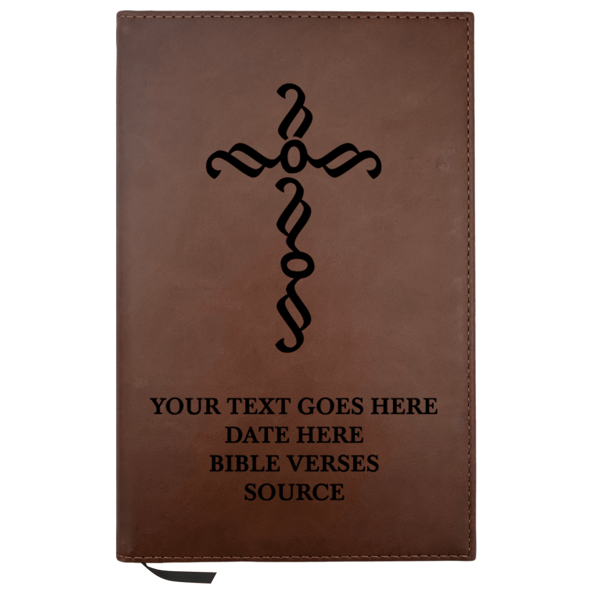 Personalized Brown Leatherette Journal Notebook | Blessings Collection - Shepherds Shelf