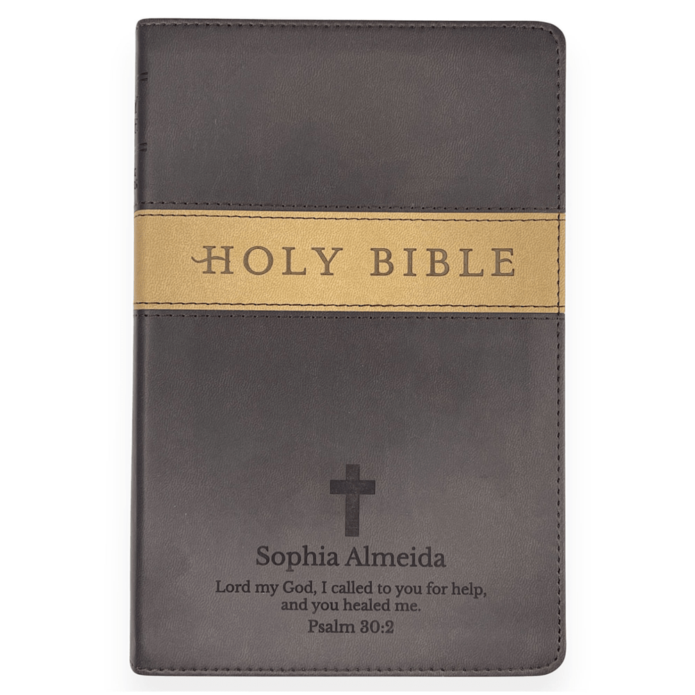 NLT Brown Tan Standard Size Holy Bible Small Print