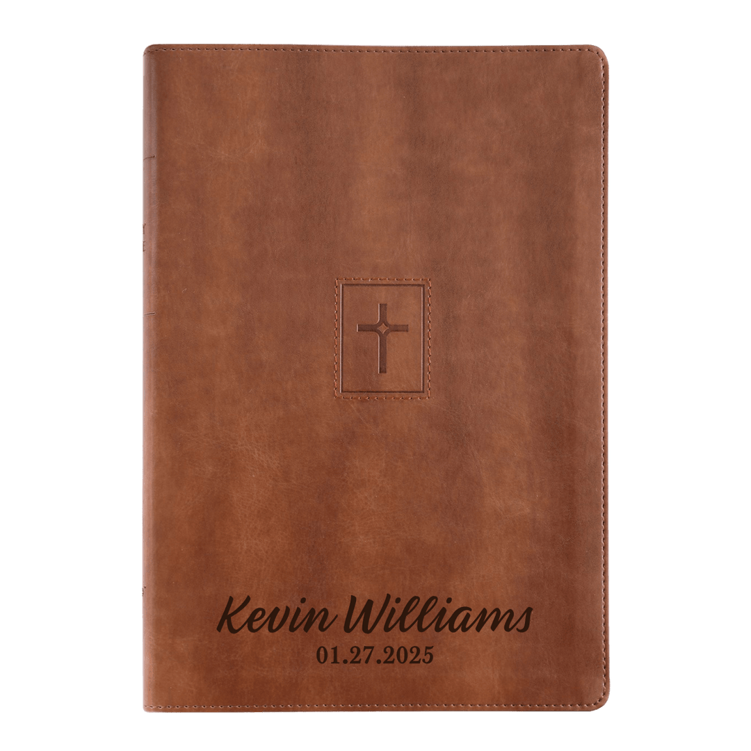 Personalized Brown Thinline Large Print NIV Bible | Shepherds Shelf - Shepherds Shelf