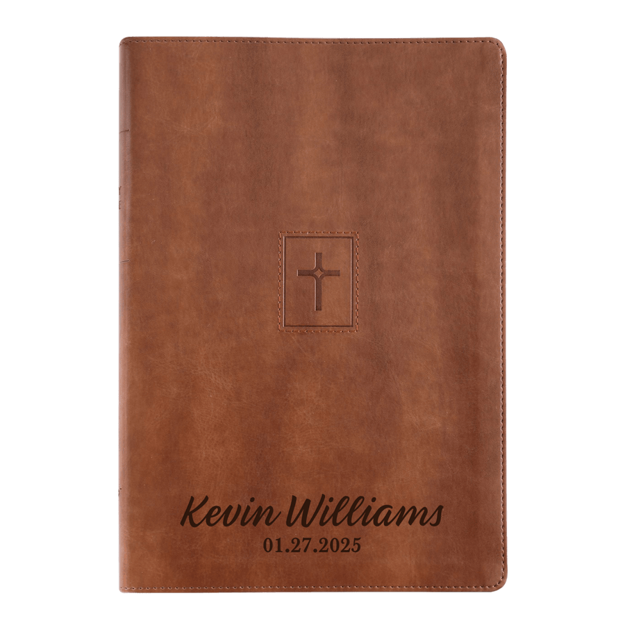Personalized Brown Thinline Large Print NIV Bible | Shepherds Shelf - Shepherds Shelf