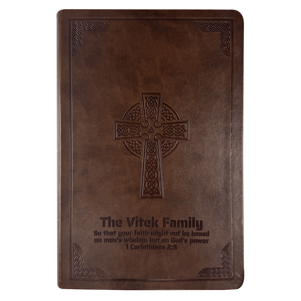 CSB Brown Standard Size Holy Bible Large Print Size | Cross Celtic