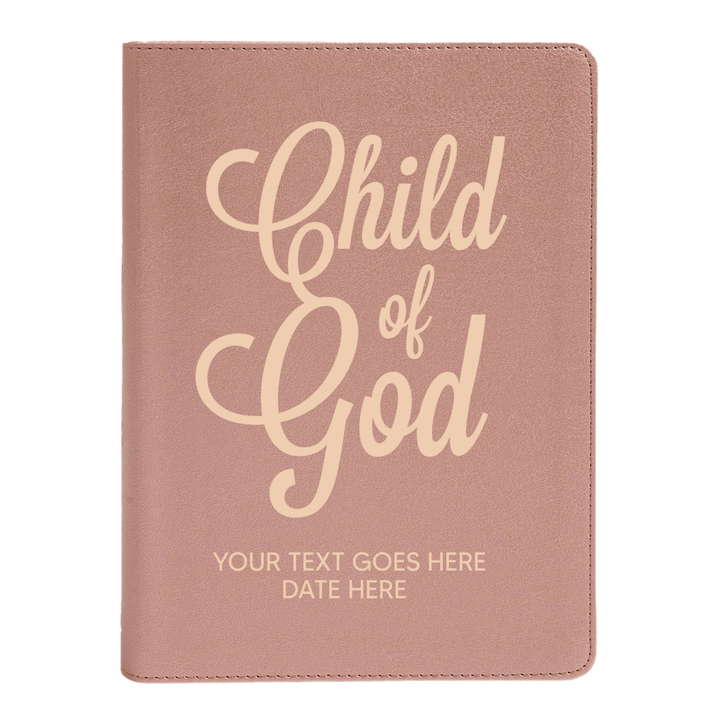 Personalized CSB She Reads Truth Community Study Bible Faux Leather Medium Print Size Rose Gold with FULL COVER Child of God Design | Shepherds Shelf - Shepherds Shelf