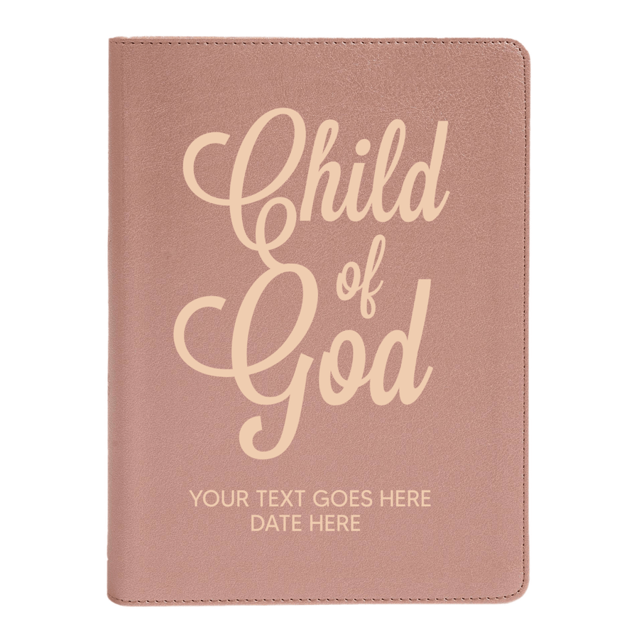 Personalized CSB She Reads Truth Community Study Bible Faux Leather Medium Print Size Rose Gold with FULL COVER Child of God Design | Shepherds Shelf - Shepherds Shelf