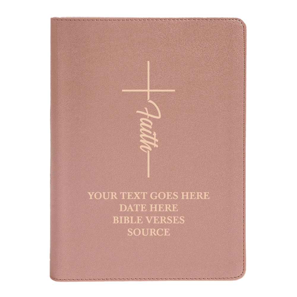 CSB She Reads Rose Gold Study Size Holy Bible Medium Print Size | Cross With Faith Cross