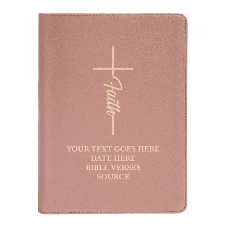 Personalized CSB She Reads Truth Community Study Bible Faux Leather Medium Print Size Rose Gold with FULL COVER Cross With Faith Cross Design | Shepherds Shelf - Shepherds Shelf