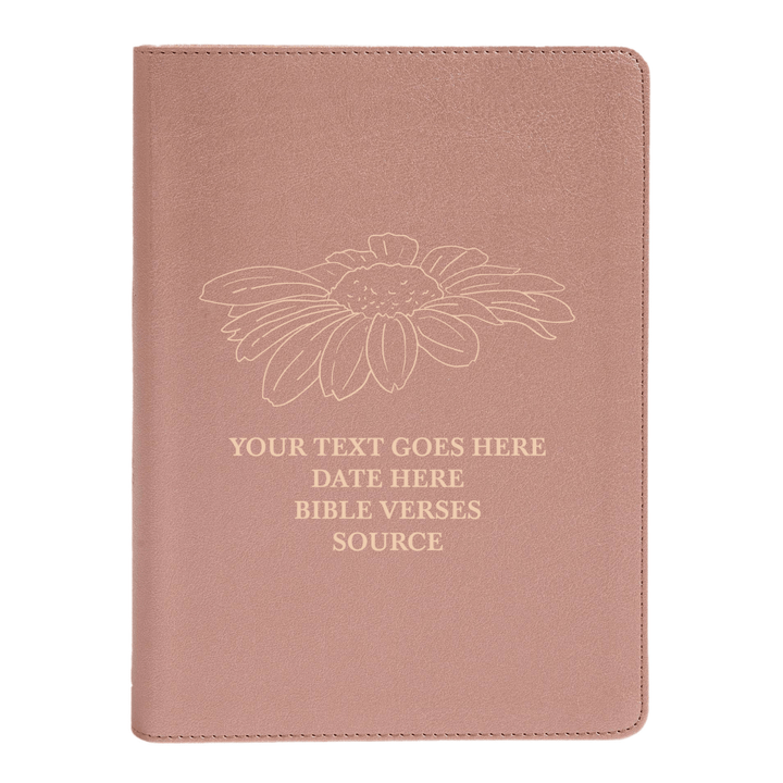Personalized CSB She Reads Truth Community Study Bible Faux Leather Medium Print Size Rose Gold with FULL COVER Daisy Design | Shepherds Shelf - Shepherds Shelf