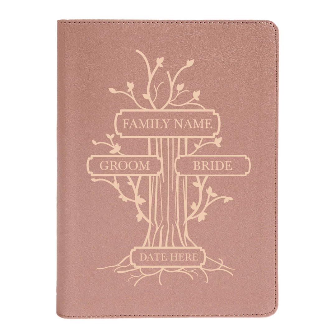 Personalized CSB She Reads Truth Community Study Bible Faux Leather Medium Print Size Rose Gold with FULL COVER Family Tree Design | Shepherds Shelf - Shepherds Shelf