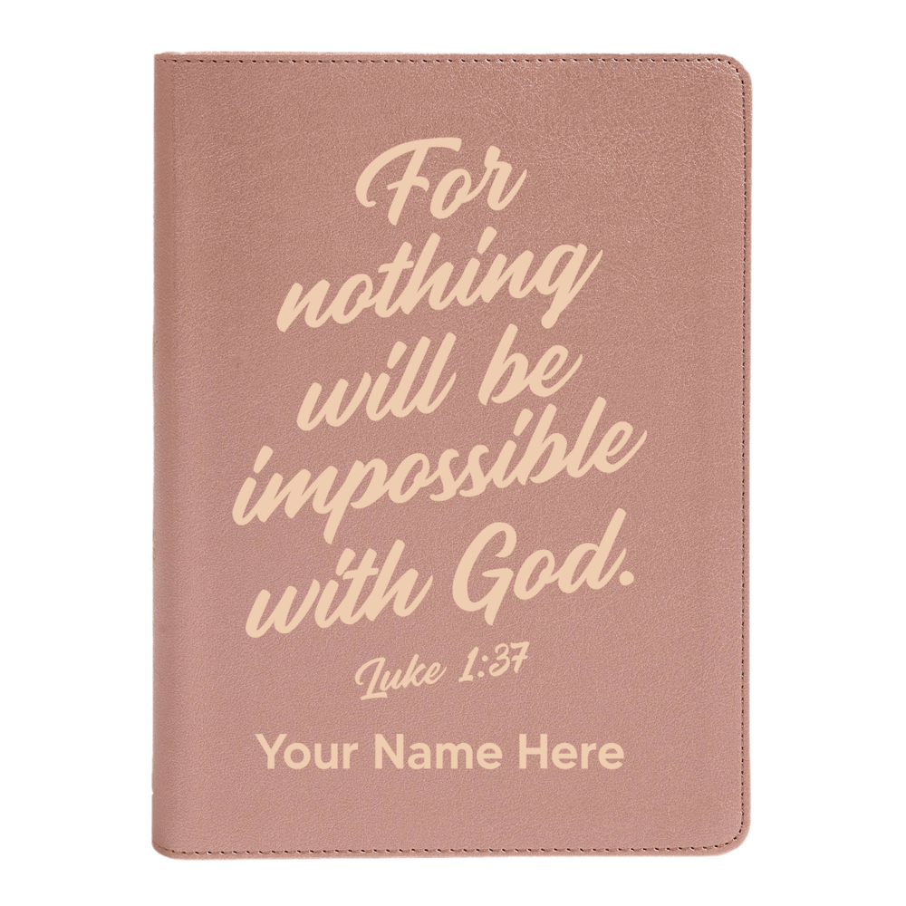 CSB She Reads Rose Gold Study Size Holy Bible Medium Print Size | Luke 1:37