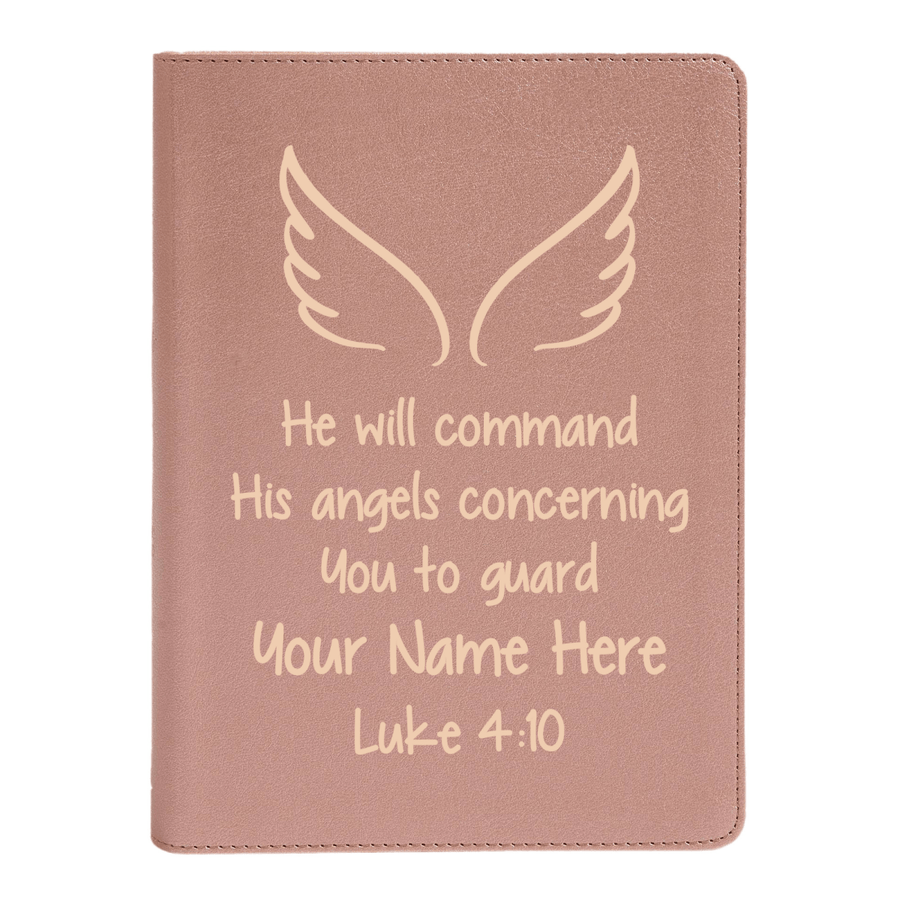 Personalized CSB She Reads Truth Community Study Bible Faux Leather Medium Print Size Rose Gold with FULL COVER Luke 4:10 Design | Shepherds Shelf - Shepherds Shelf