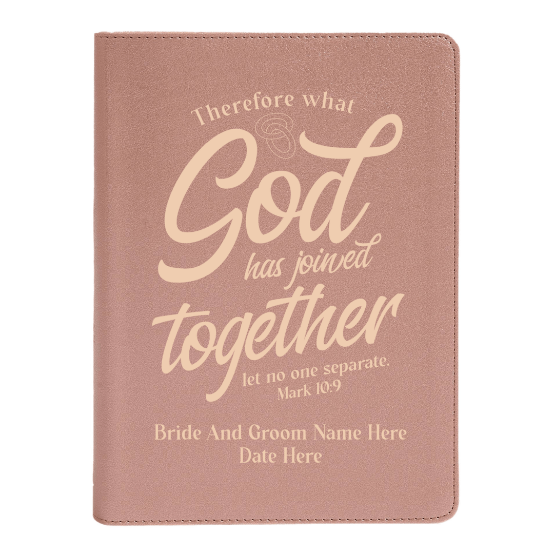 Personalized CSB She Reads Truth Community Study Bible Faux Leather Medium Print Size Rose Gold with FULL COVER Mark 10:9 Design | Shepherds Shelf - Shepherds Shelf