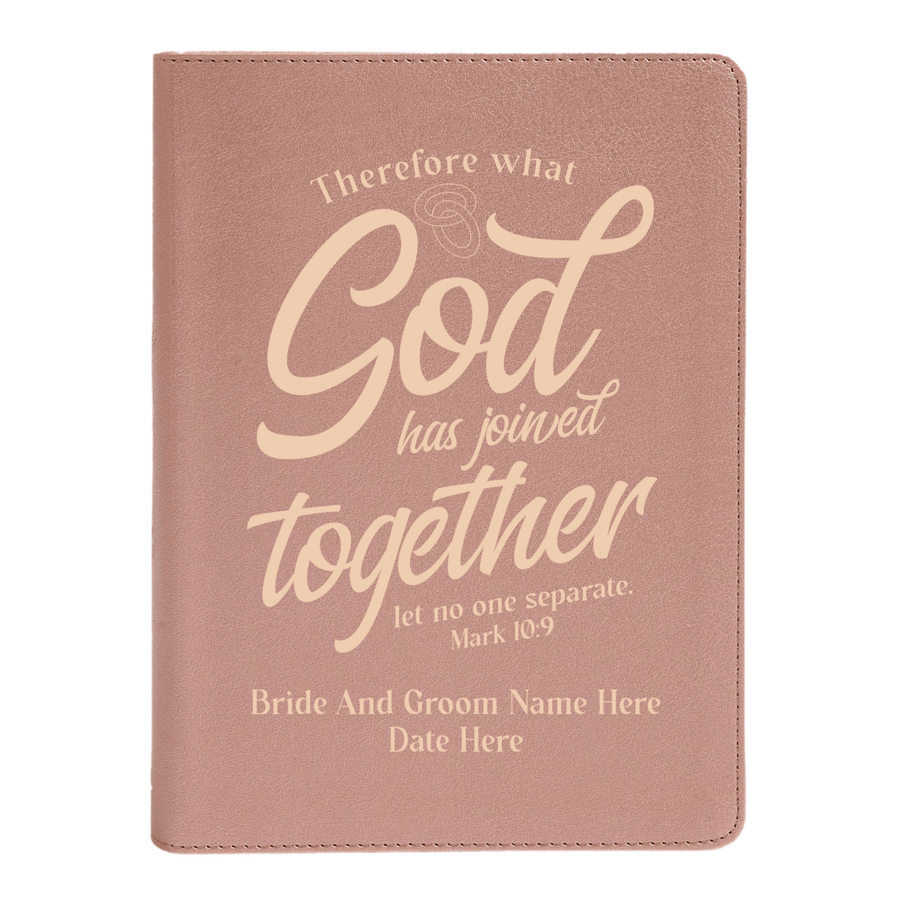 Personalized CSB She Reads Truth Community Study Bible Faux Leather Medium Print Size Rose Gold with FULL COVER Mark 10:9 Design | Shepherds Shelf - Shepherds Shelf
