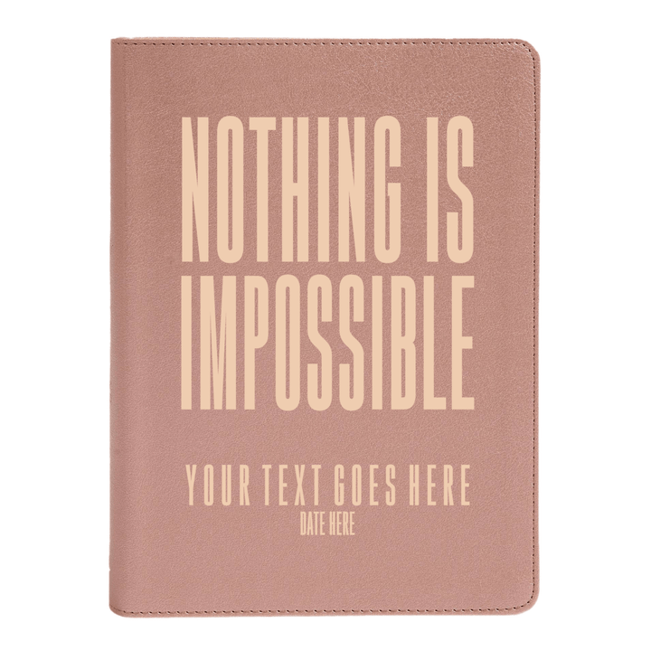 Personalized CSB She Reads Truth Community Study Bible Faux Leather Medium Print Size Rose Gold with FULL COVER Matthew 19:26 Design | Shepherds Shelf - Shepherds Shelf