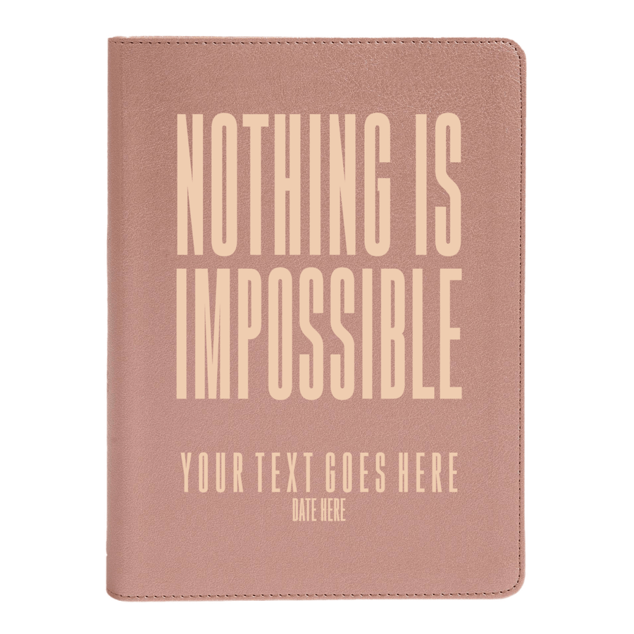 Personalized CSB She Reads Truth Community Study Bible Faux Leather Medium Print Size Rose Gold with FULL COVER Matthew 19:26 Design | Shepherds Shelf - Shepherds Shelf