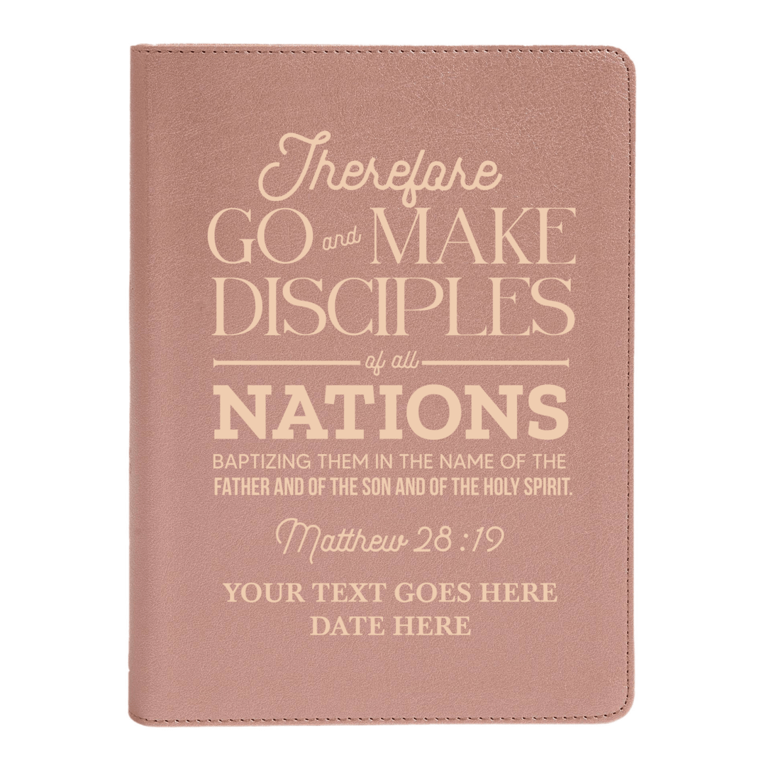 Personalized CSB She Reads Truth Community Study Bible Faux Leather Medium Print Size Rose Gold with FULL COVER Matthew 28:19 Design | Shepherds Shelf - Shepherds Shelf