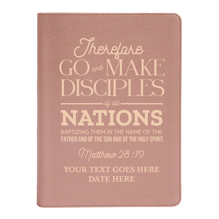 Personalized CSB She Reads Truth Community Study Bible Faux Leather Medium Print Size Rose Gold with FULL COVER Matthew 28:19 Design | Shepherds Shelf - Shepherds Shelf