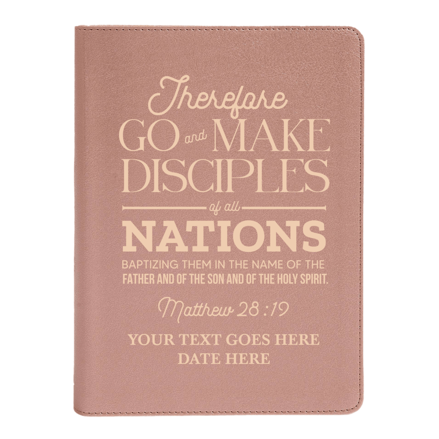 Personalized CSB She Reads Truth Community Study Bible Faux Leather Medium Print Size Rose Gold with FULL COVER Matthew 28:19 Design | Shepherds Shelf - Shepherds Shelf