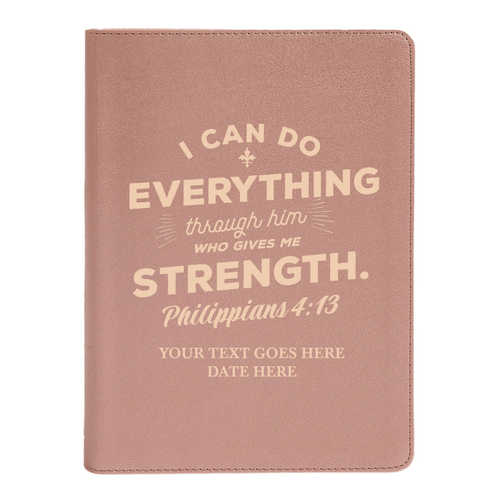 CSB She Reads Rose Gold Study Size Holy Bible Medium Print Size | Philippians 4:13