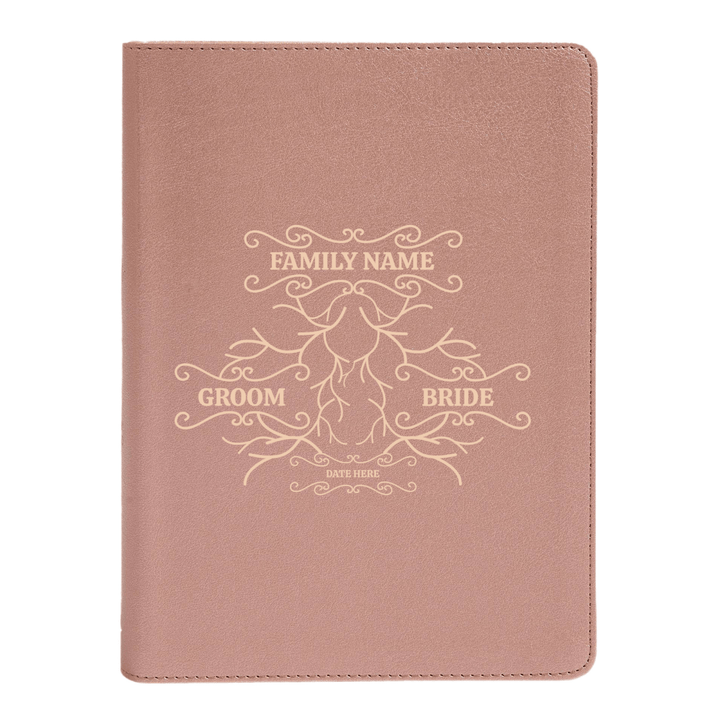 Personalized CSB She Reads Truth Community Study Bible Faux Leather Medium Print Size Rose Gold with FULL COVER Roots 1 Design | Shepherds Shelf - Shepherds Shelf