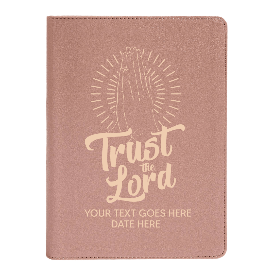Personalized CSB She Reads Truth Community Study Bible Faux Leather Medium Print Size Rose Gold with FULL COVER Trust the Lord Design | Shepherds Shelf - Shepherds Shelf