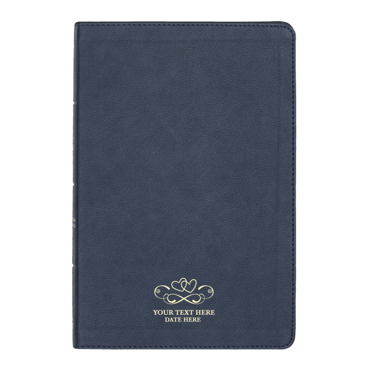 Personalized CSB Thinline Bible Faux Leather Large Print Size Navy Blue| Shepherd Shelf - Shepherds Shelf