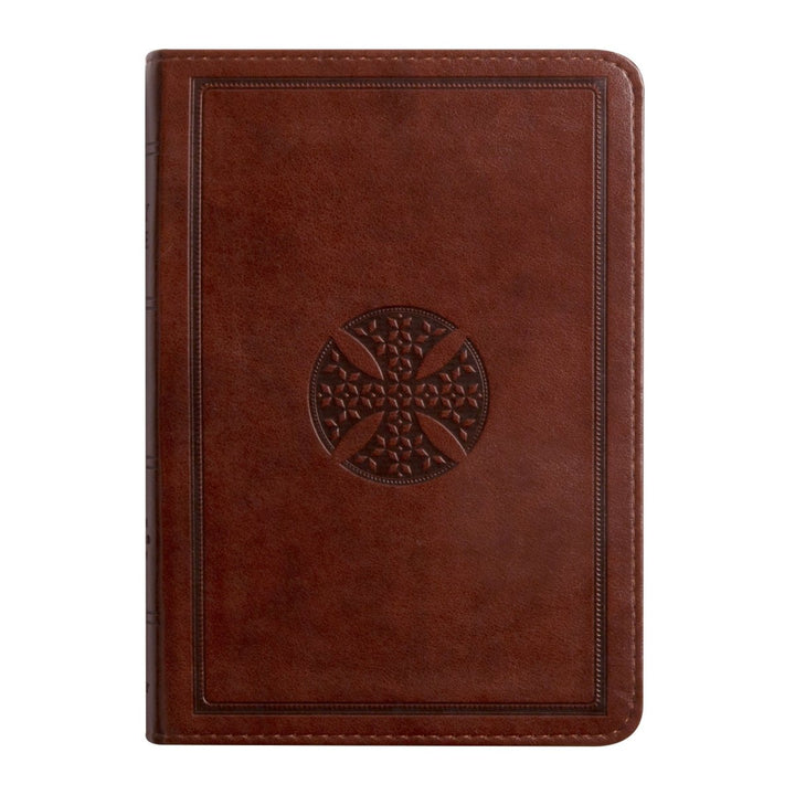 Personalized ESV Compact Bible English Standard Version Faux Leather Holy Bible Medium Print and Red Letter Edition Brown | Shepherds Shelf - Shepherds Shelf