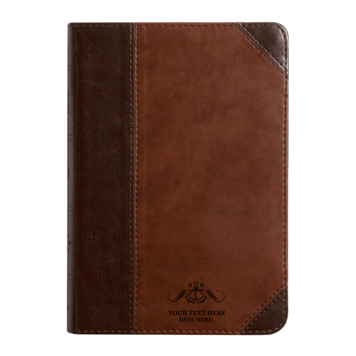 Personalized ESV Compact Bible English Standard Version Faux Leather Holy Bible Medium Print and Red Letter Edition Dark Brown | Shepherds Shelf - Shepherds Shelf