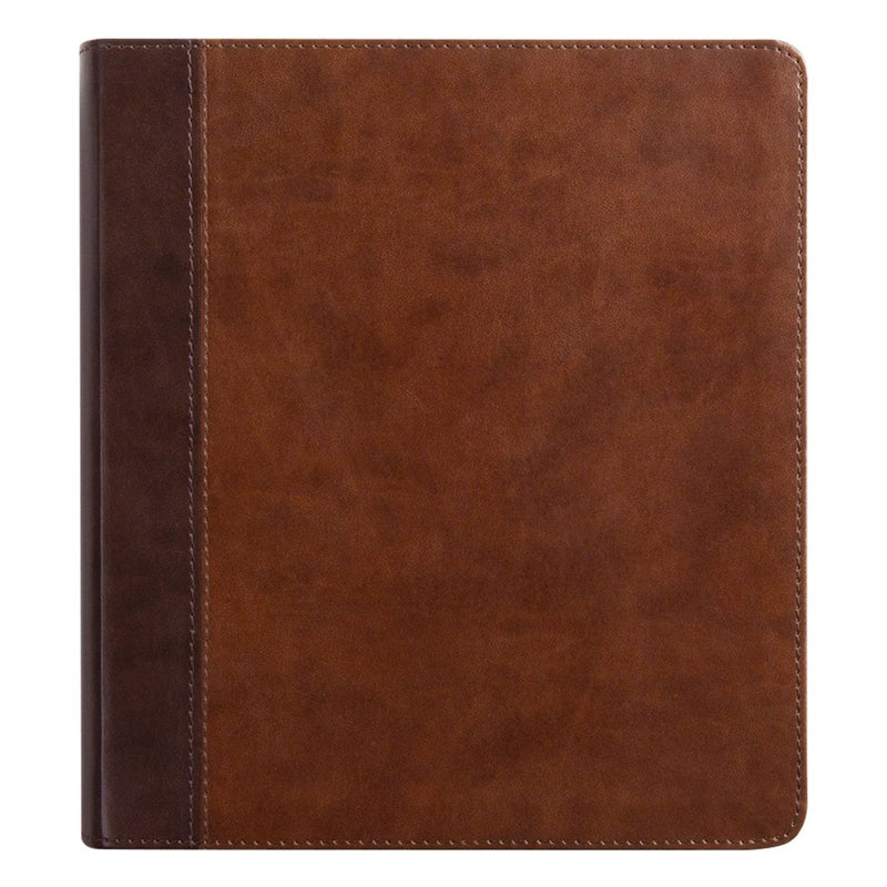 ESV Double Column Faux Leather Classic Study Bible with Full Cover 1 John 4:19 Verse For Good and Name Gift for Christian & Religious Celebrations Small Print | Shepherds Shelf