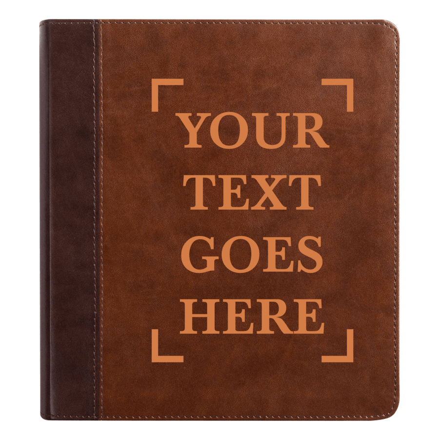 Personalized ESV Double Column Faux Leather Classic Study Bible Small Print with Full Cover Your Own Text Design and Name | Shepherds Shelf - Shepherds Shelf