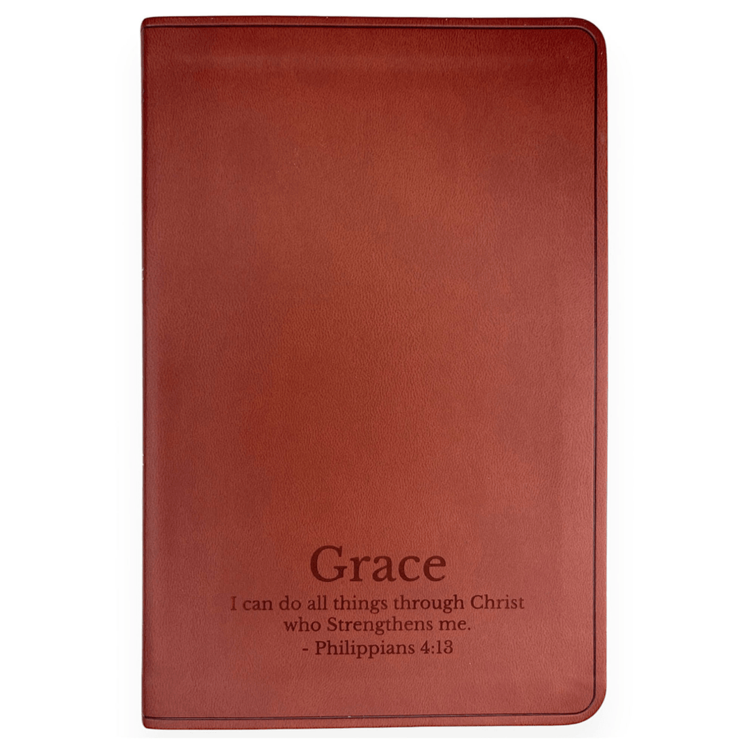 Personalized ESV Thinline Bible Large Print English Standard Version Faux Leather Holy Bible ESV Browns | Shepherds Shelf - Shepherds Shelf