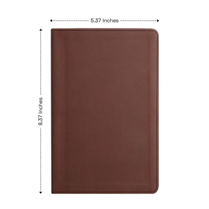 Personalized ESV Thinline Bible Large Print Faux Leather Holy Bible with 1 Peter 5:7 Scripture Design Brown | Shepherds Shelf - Shepherds Shelf
