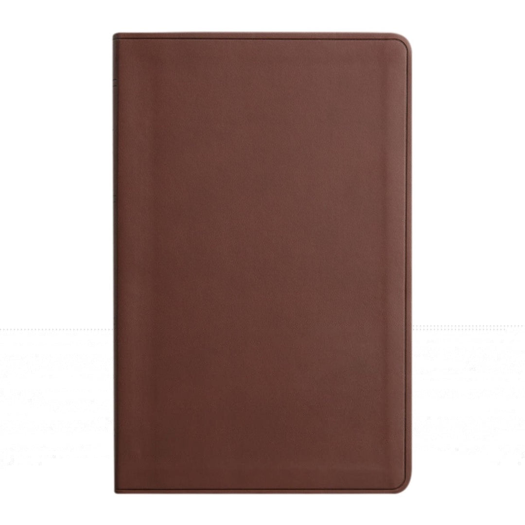 Personalized ESV Thinline Bible Large Print Faux Leather Holy Bible with 1 Peter 5:7 Scripture Design Brown | Shepherds Shelf - Shepherds Shelf
