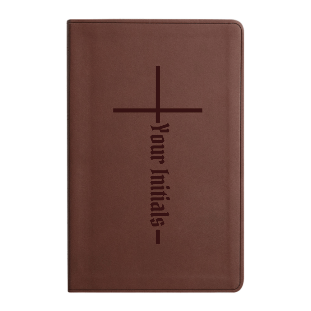 ESV Brown Standard Size Holy Bible Large Print | Christian Cross