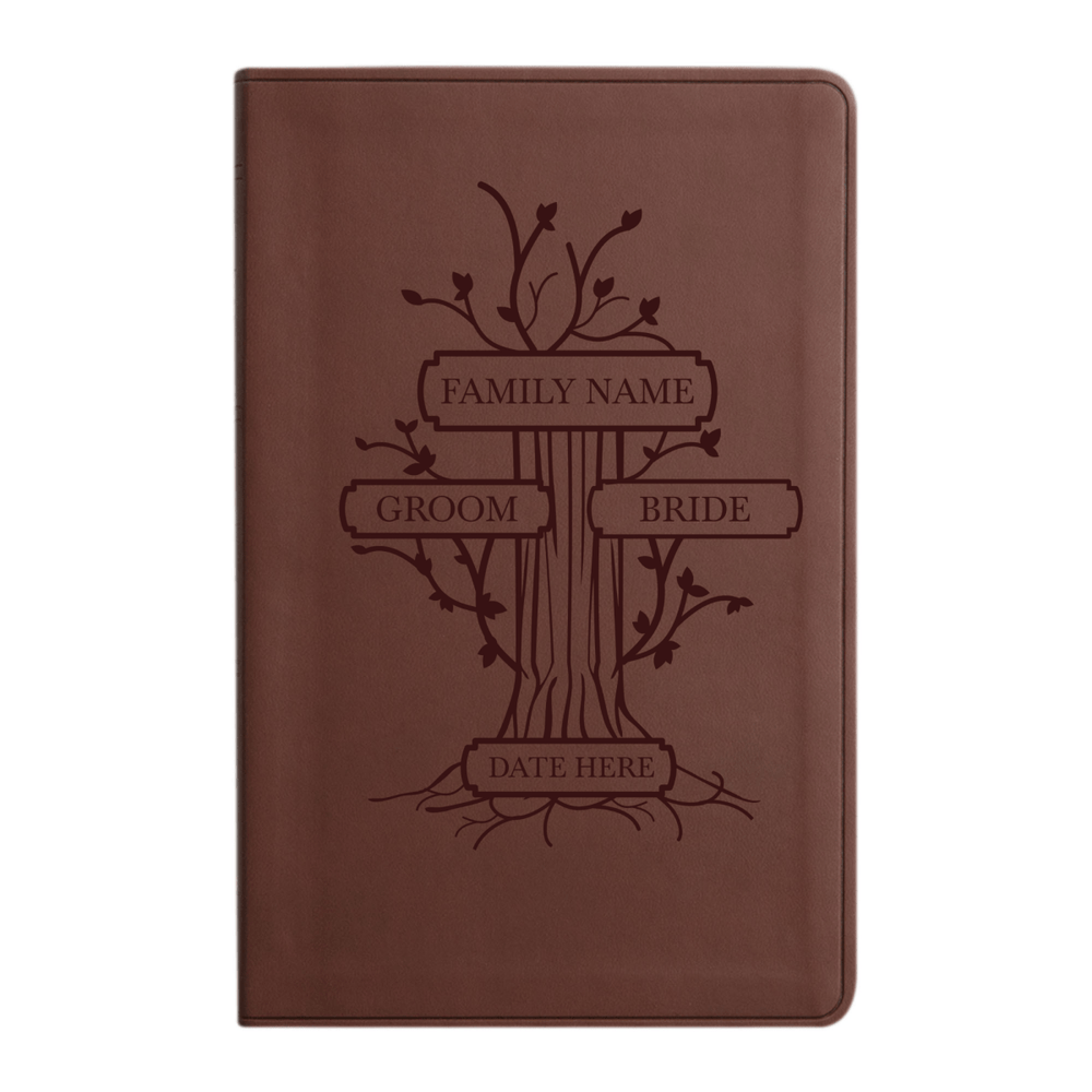 ESV Brown Standard Size Holy Bible Large Print | Family Tree