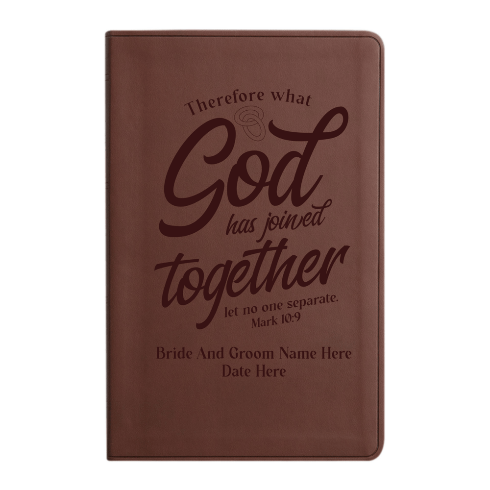 ESV Brown Standard Size Holy Bible Large Print | Mark 10:9
